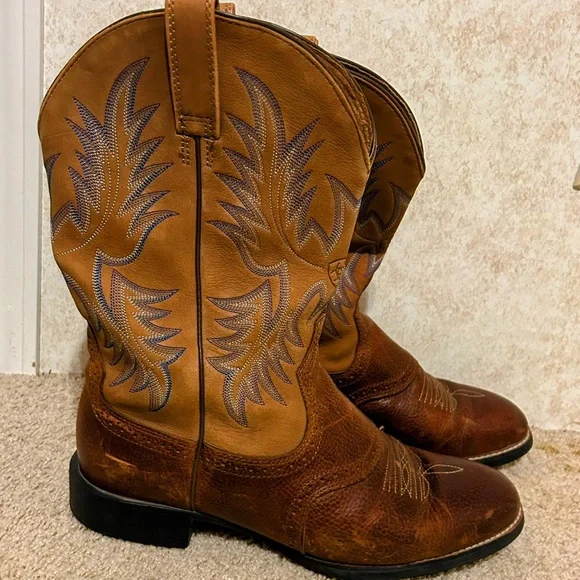 Ariat Men’s Stockman Western Performance Cowboy Boots Round Toe